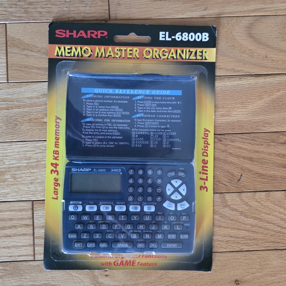 Sharp EL-6800B Memo Master Organizer - Black